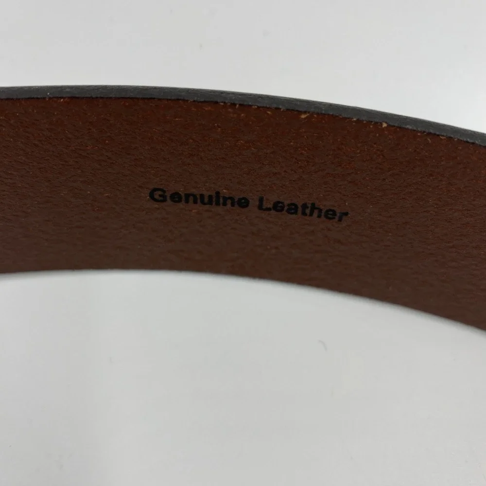 Mossimo Men's Genuine Leather Brown Belt M 41 Inch Antique Finish/NWT‎ No Holes